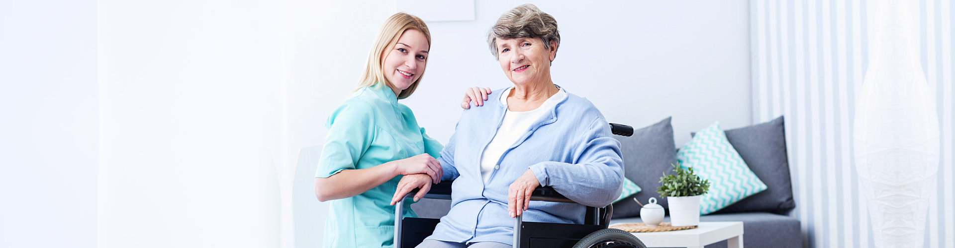 portrait of two women smiling